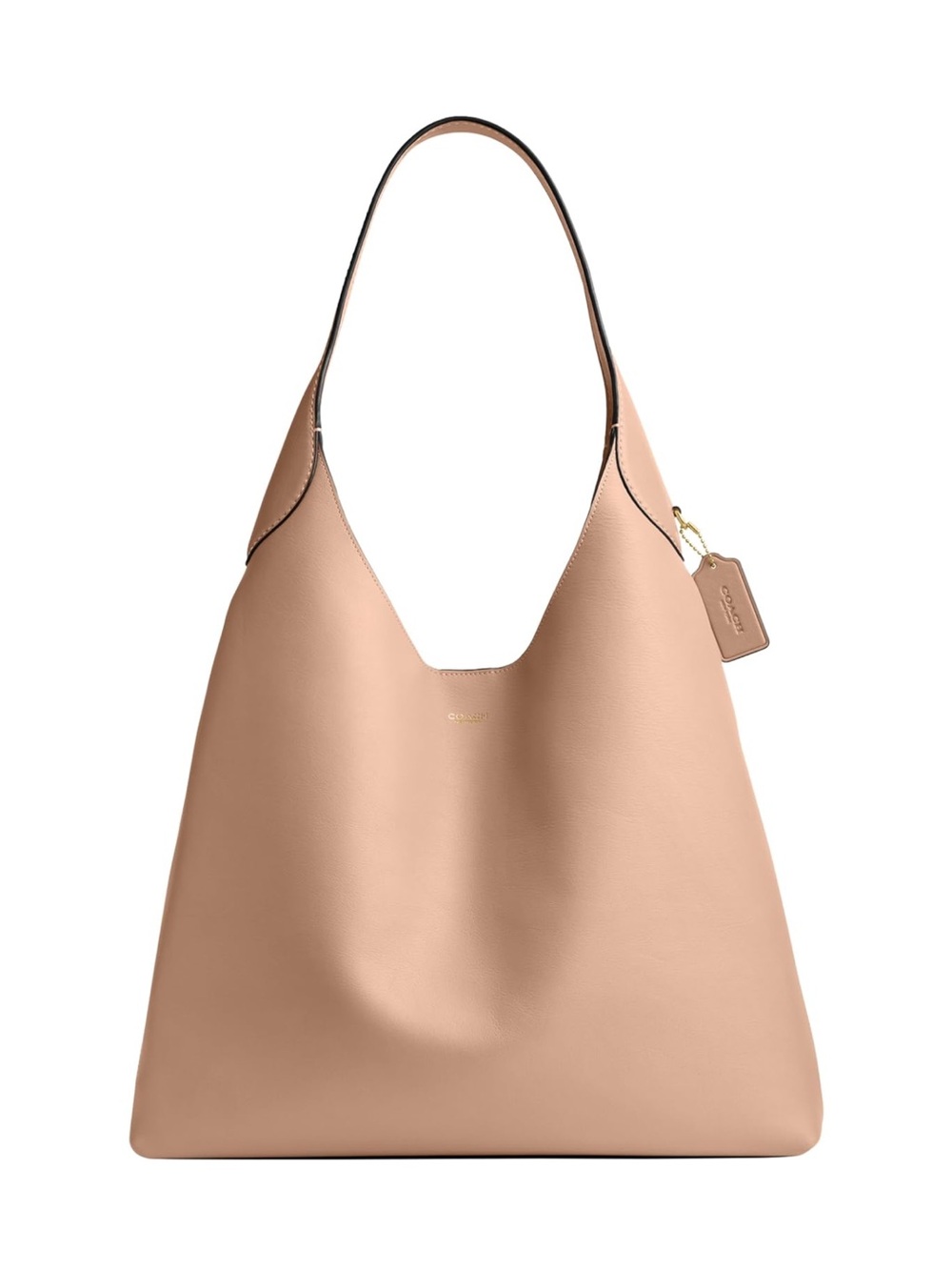 Coach Brooklyn 39 Pebble Leather Hobo Shoulder Bag in Cream - New